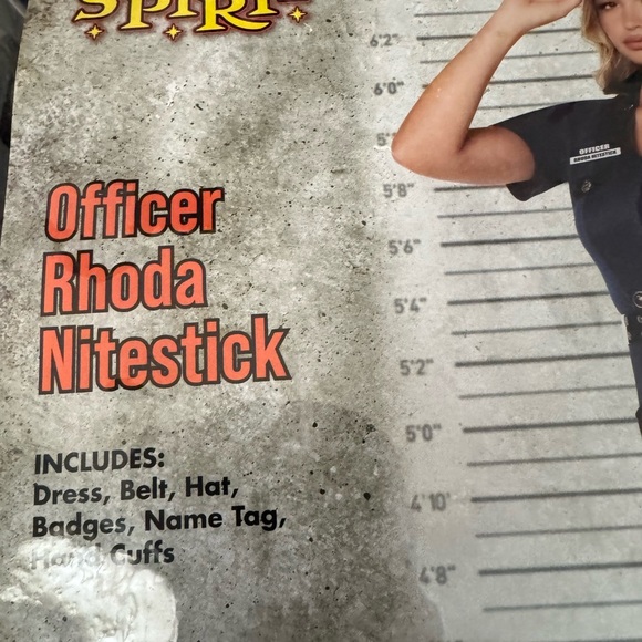 NWT Spirit  Halloween Officer Rhoda Nite stick Adult Costume Small (4-6) Police - Picture 2 of 12